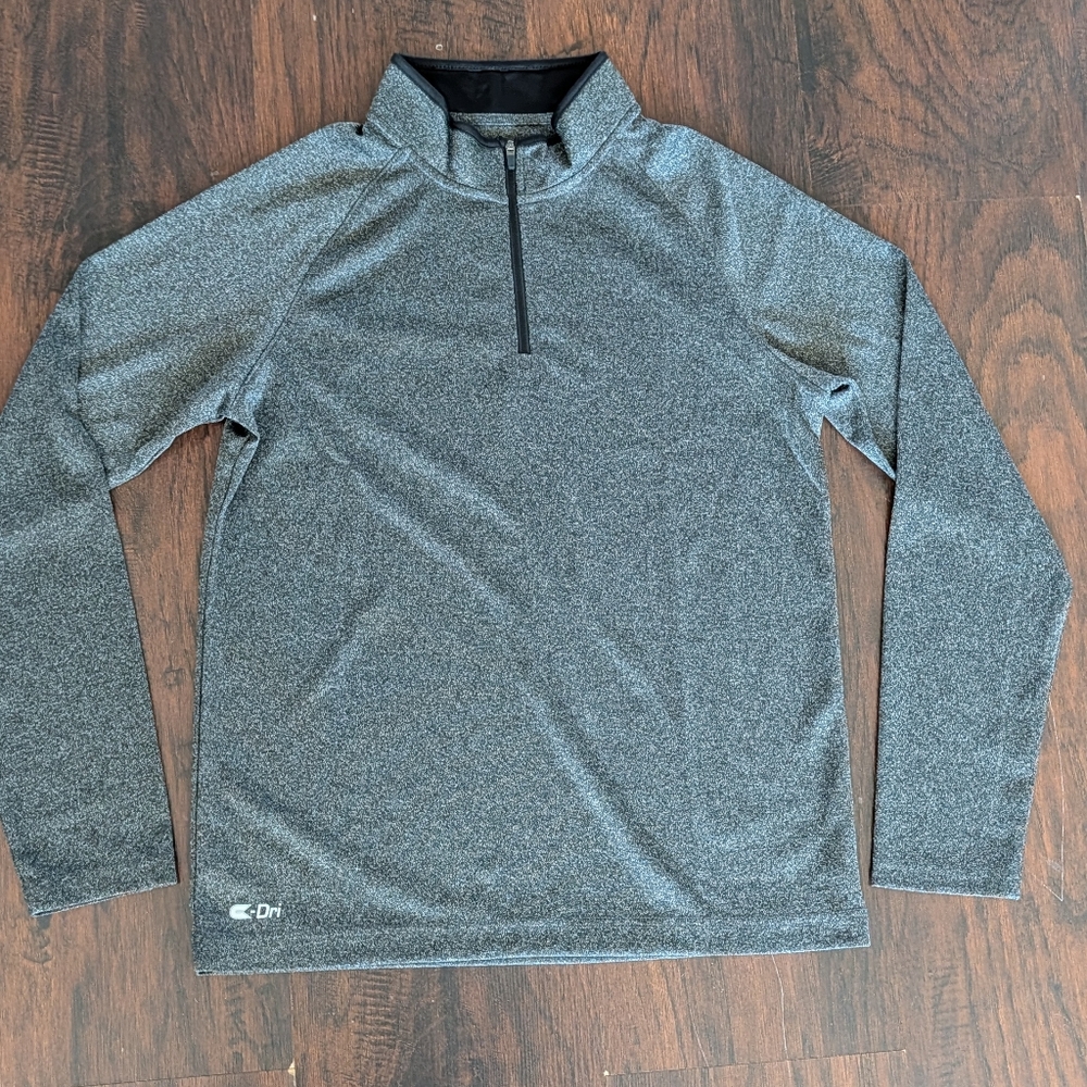 Colosseum Kids Charcoal and Black Zip-Up Top- Size L